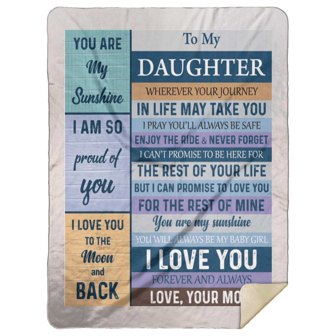 Amazing Gift for Daughter, MSHL Premium Sherpa Blanket Gift For Daughter