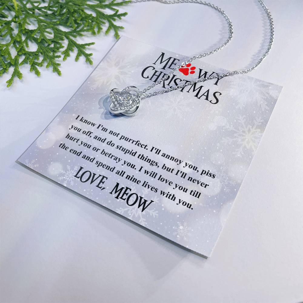 Cat- Meowy Christmas Necklace