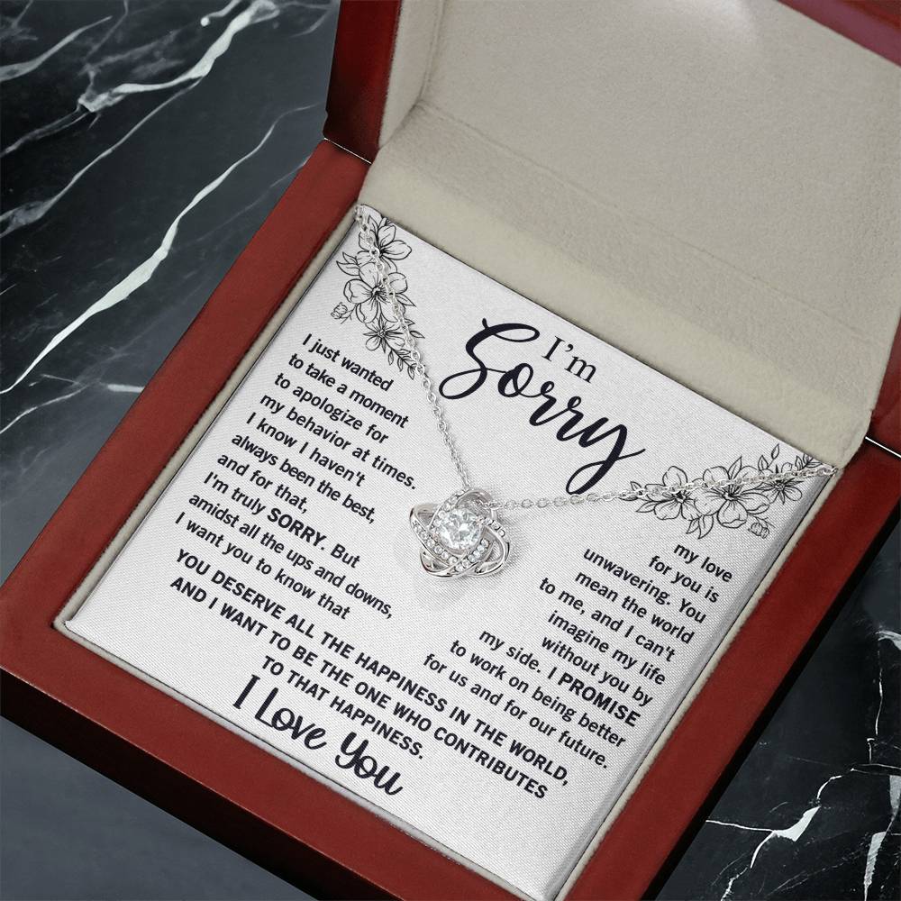 Sorry-Love knot Necklace