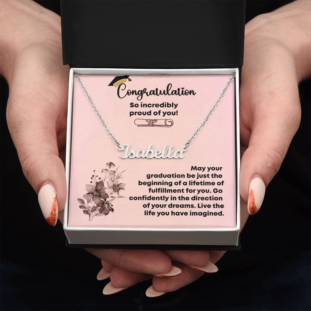 Congratulation Gift, Amazing Graduation Gift, Personalized Name Necklace