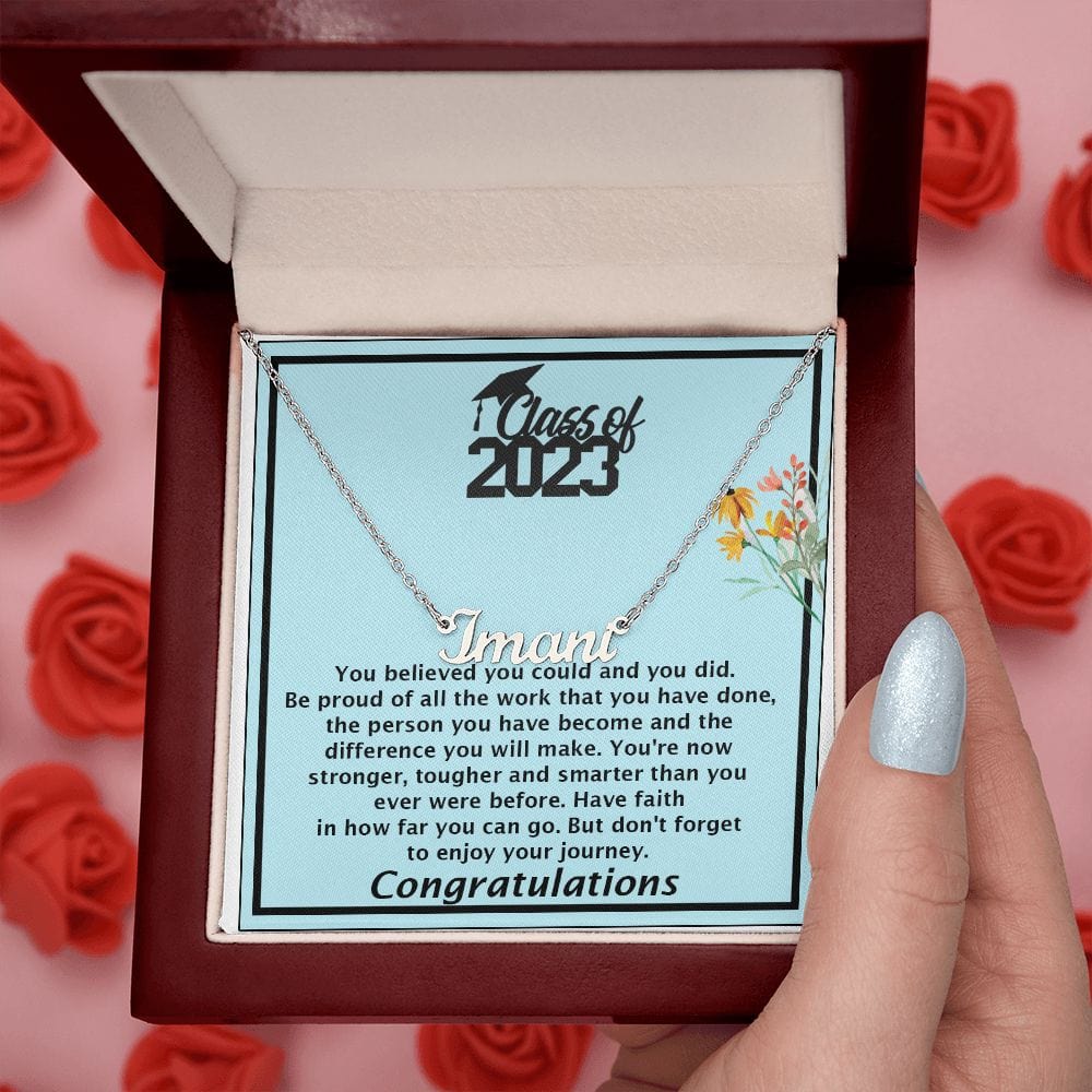 Personalized Name Necklace Graduation Gift, Best Gift For Daughter