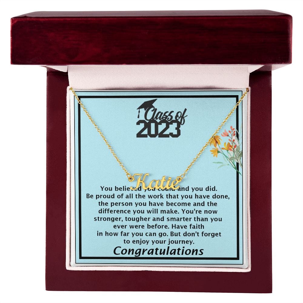 Personalized Name Necklace Graduation Gift, Best Gift For Daughter