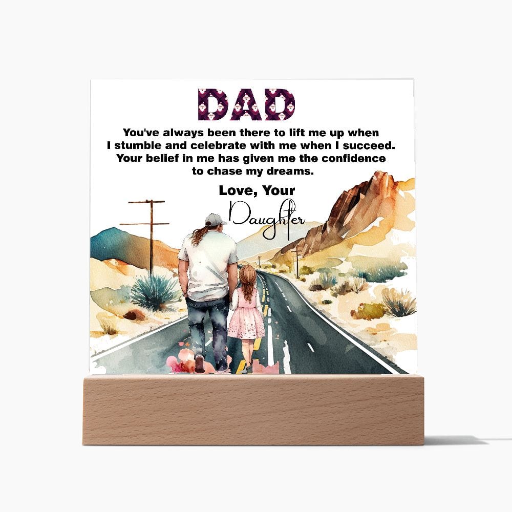 Dad’s Gift, Dad’s Birthday Gift, Amazing Gift for Dad, Dad Square Acrylic Plaque Gift For Dad