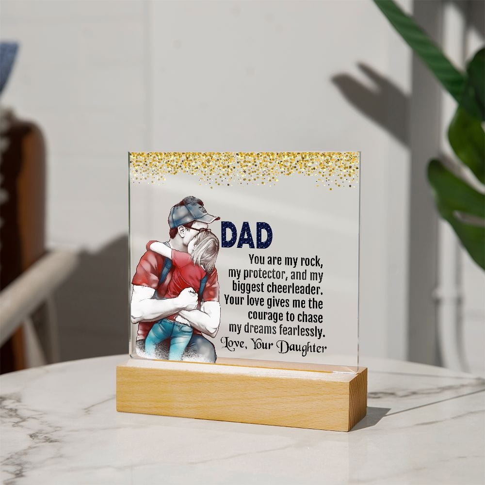Best Gift for Dad, Square Acrylic Plaque Gift for Dad