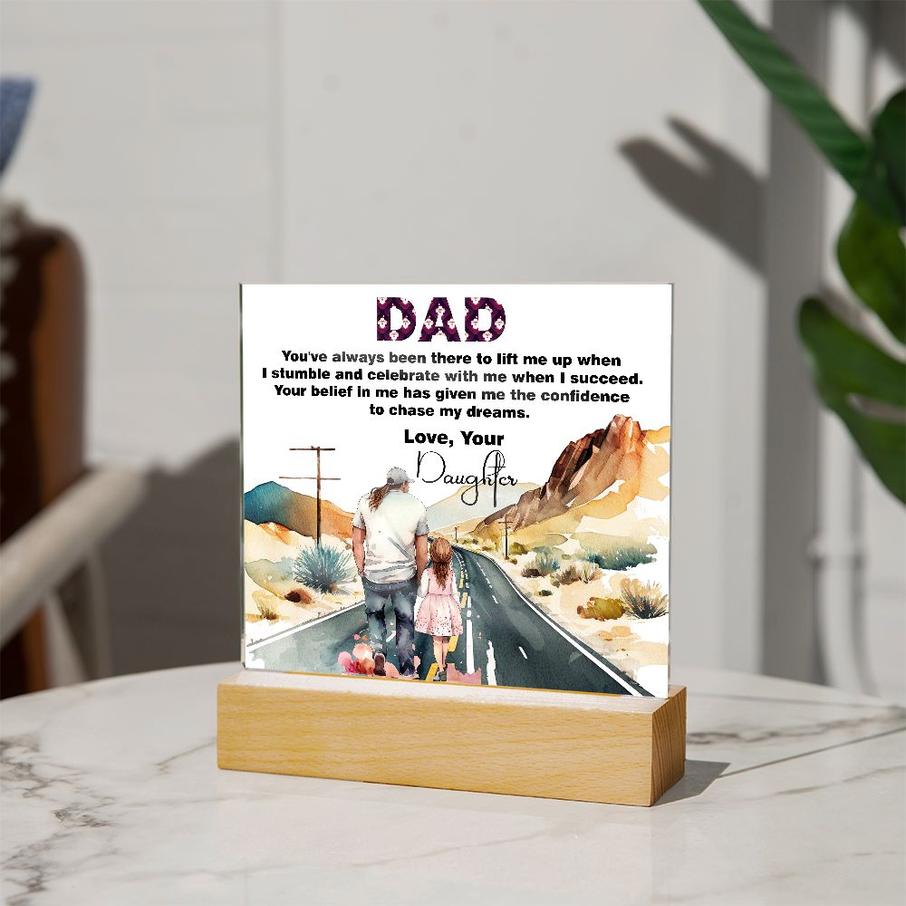 Dad’s Gift, Dad’s Birthday Gift, Amazing Gift for Dad, Dad Square Acrylic Plaque Gift For Dad