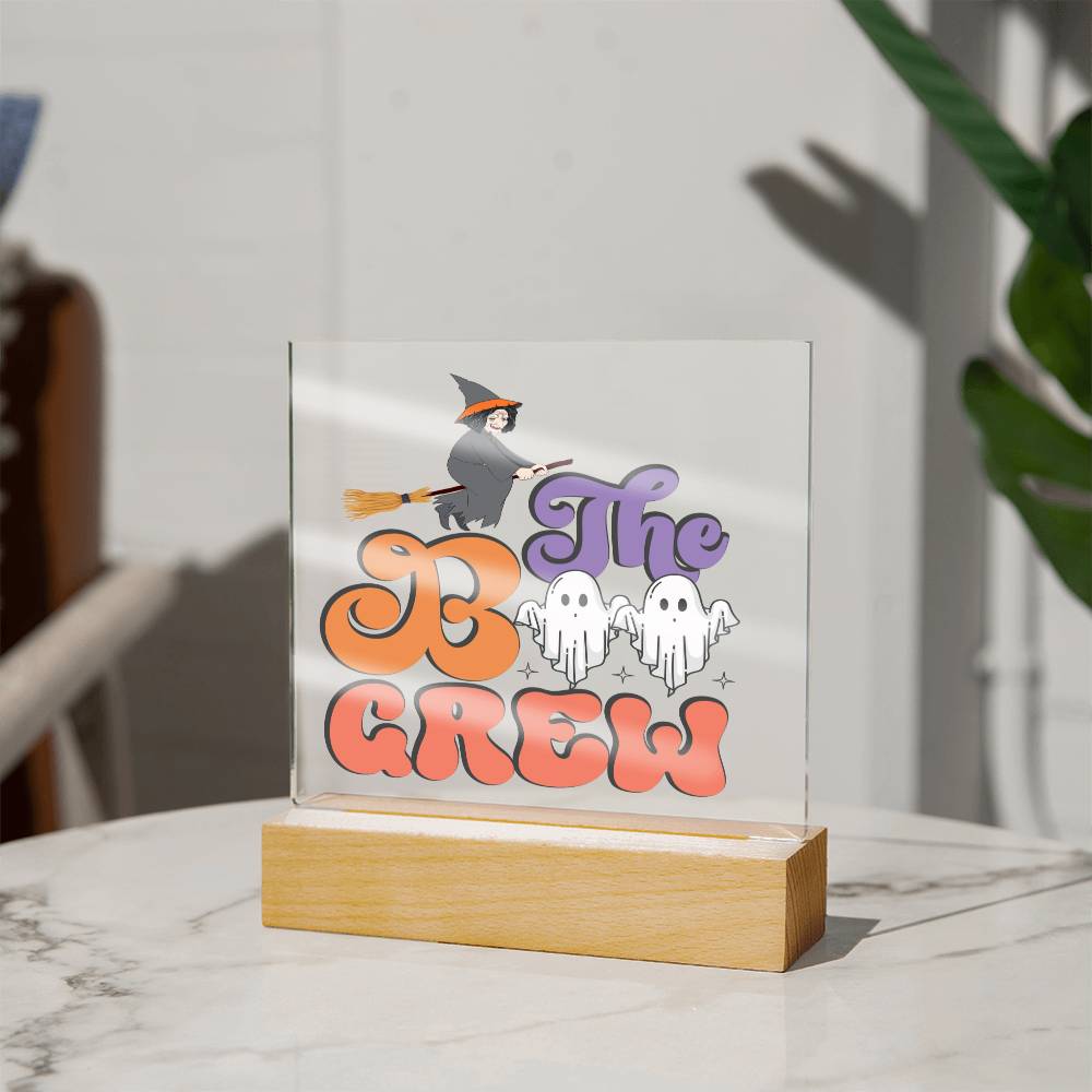 The Boo Crew Best Gift for Halloween, Square Acrylic Plaque!