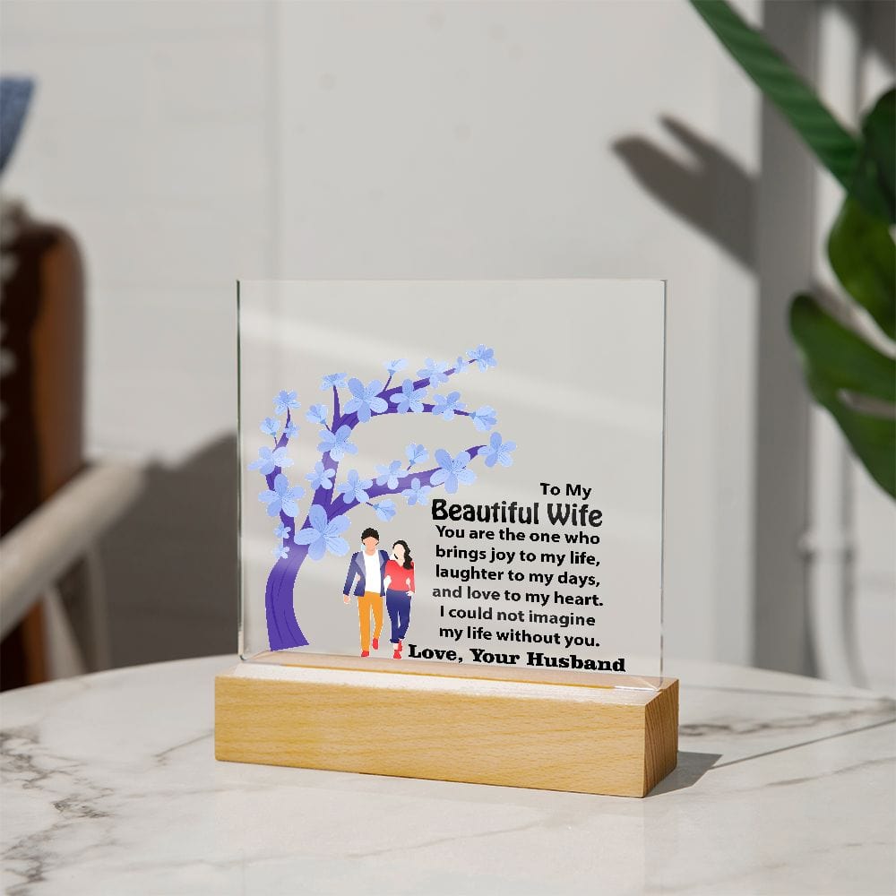 Square Acrylic Plaque Gift, Beautiful Gift For Wife