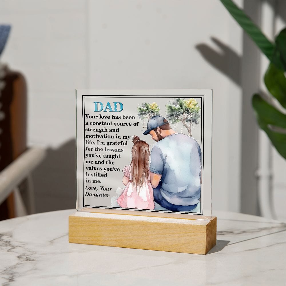 Square Acrylic Plaque, Unique Gift for Dad, Amazing Gift For Dad
