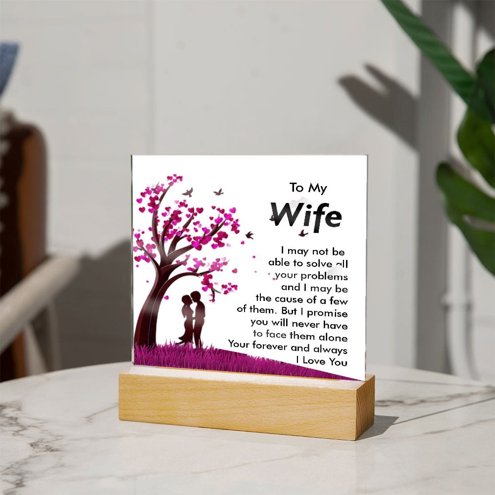 Amazing Gift for Wife, Square Acrylic Plaque Gift for Wife,