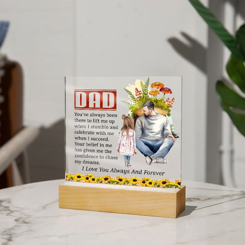 Square Acrylic Plaque, Gift for Dad, Unique Gift For Dad