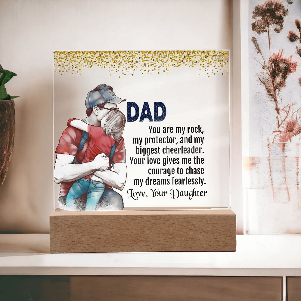 Best Gift for Dad, Square Acrylic Plaque Gift for Dad