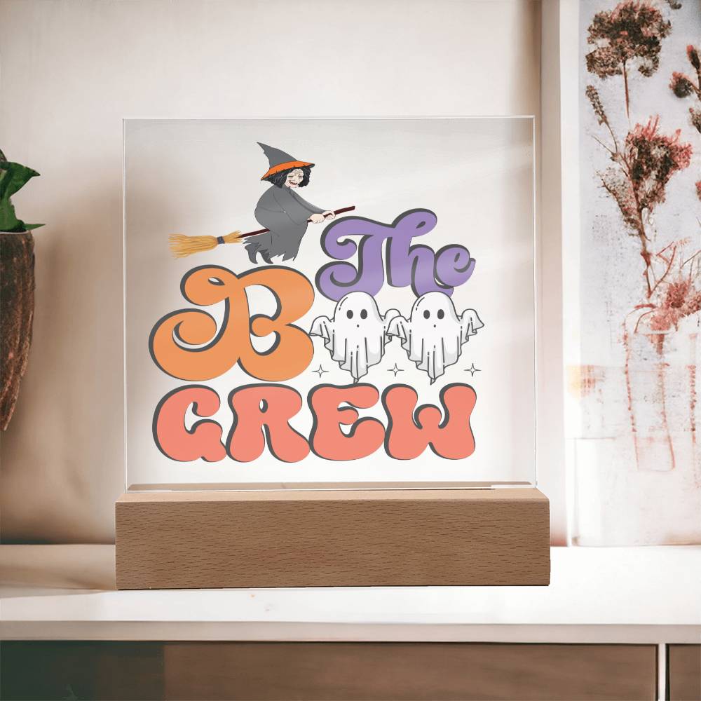 The Boo Crew Best Gift for Halloween, Square Acrylic Plaque!