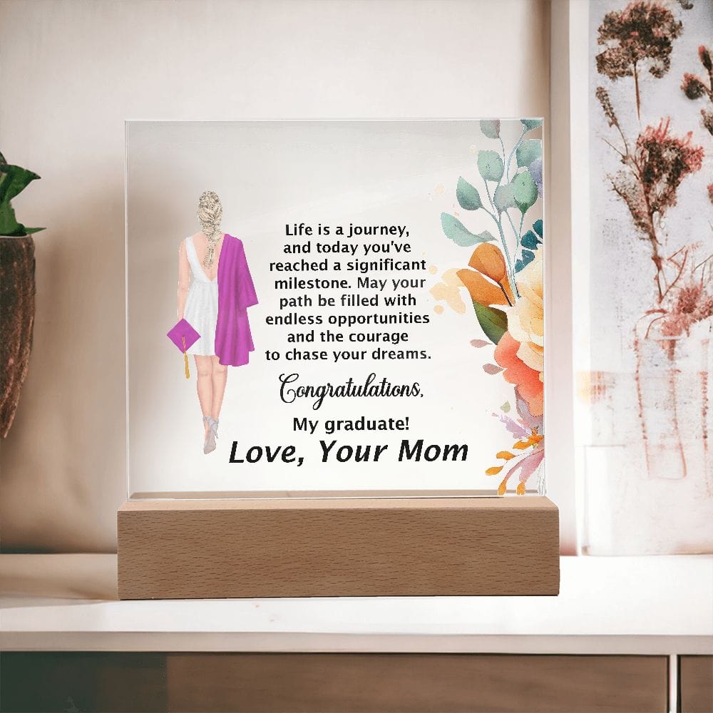 Square Acrylic Plaque Gift, Amazing Gift for Daughter, Graduation Gift
