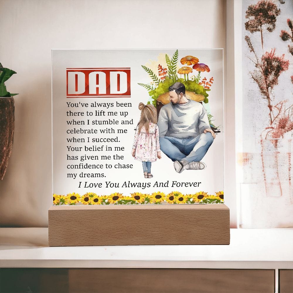 Square Acrylic Plaque, Gift for Dad, Unique Gift For Dad