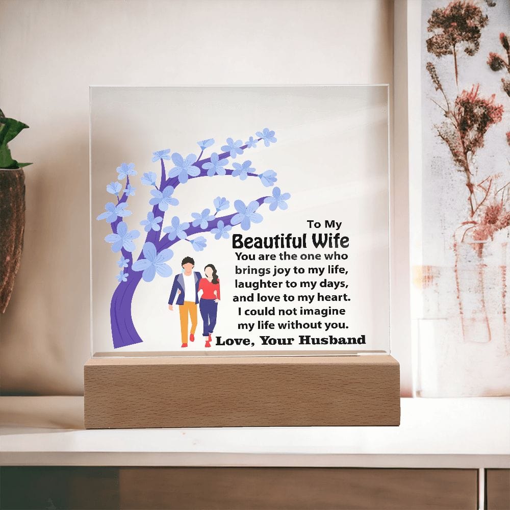 Square Acrylic Plaque Gift, Beautiful Gift For Wife