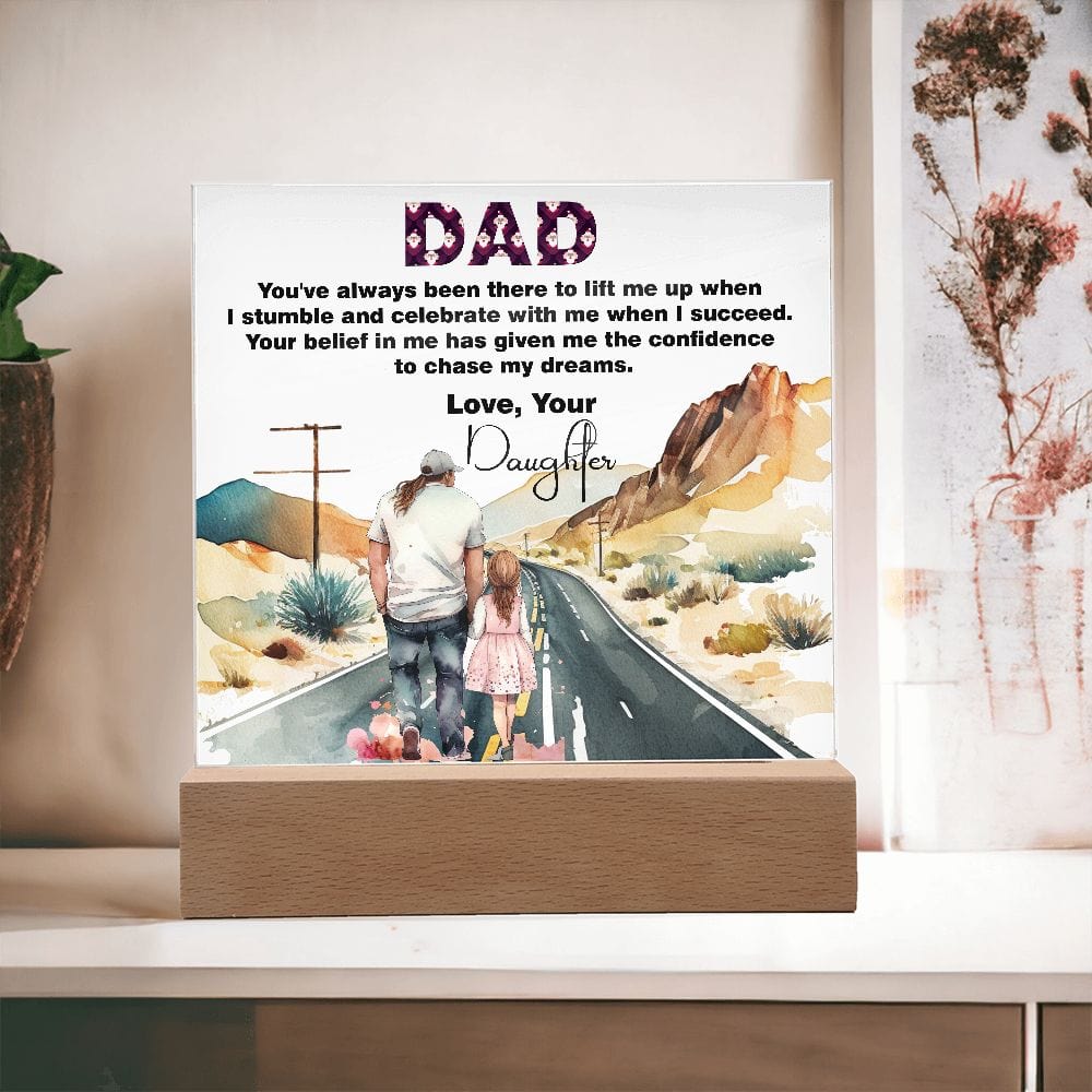 Dad’s Gift, Dad’s Birthday Gift, Amazing Gift for Dad, Dad Square Acrylic Plaque Gift For Dad