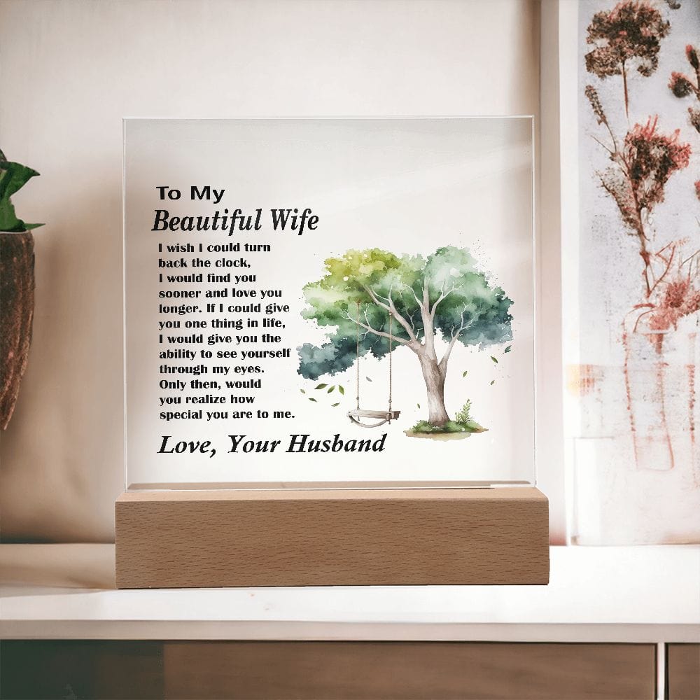 Square Acrylic Plaque, Beautiful Gift for Wife, Best Gift for Wife,