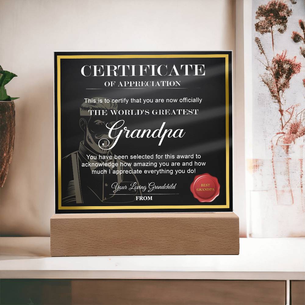 Grandpa-World's Greatest Grandpa-Acrylic