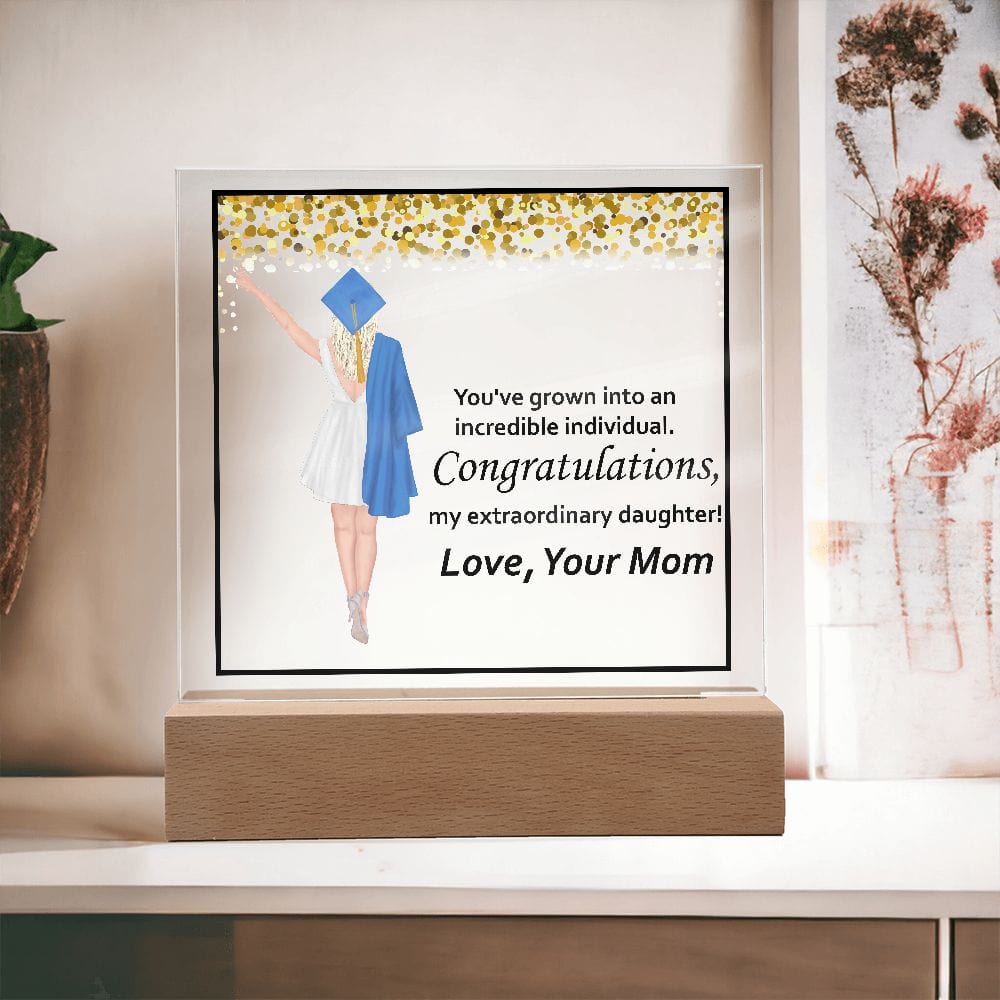 Square Acrylic Plaque! Gift, Graduation Gift for Bonus Daughter, Amazing Gift For Bonus Daughter,