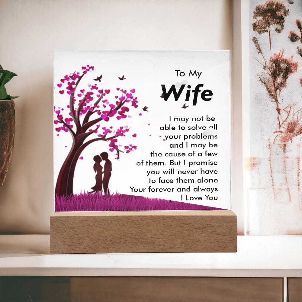 Amazing Gift for Wife, Square Acrylic Plaque Gift for Wife,