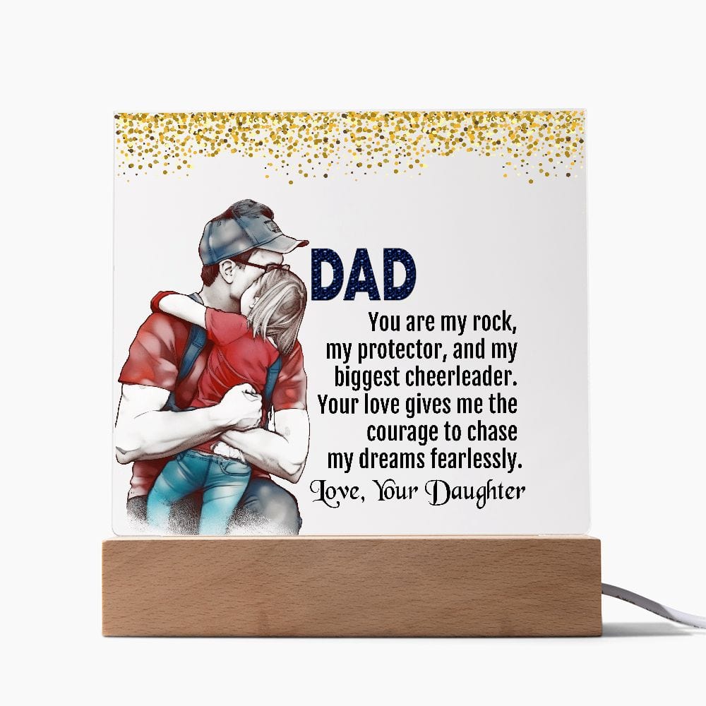 Best Gift for Dad, Square Acrylic Plaque Gift for Dad