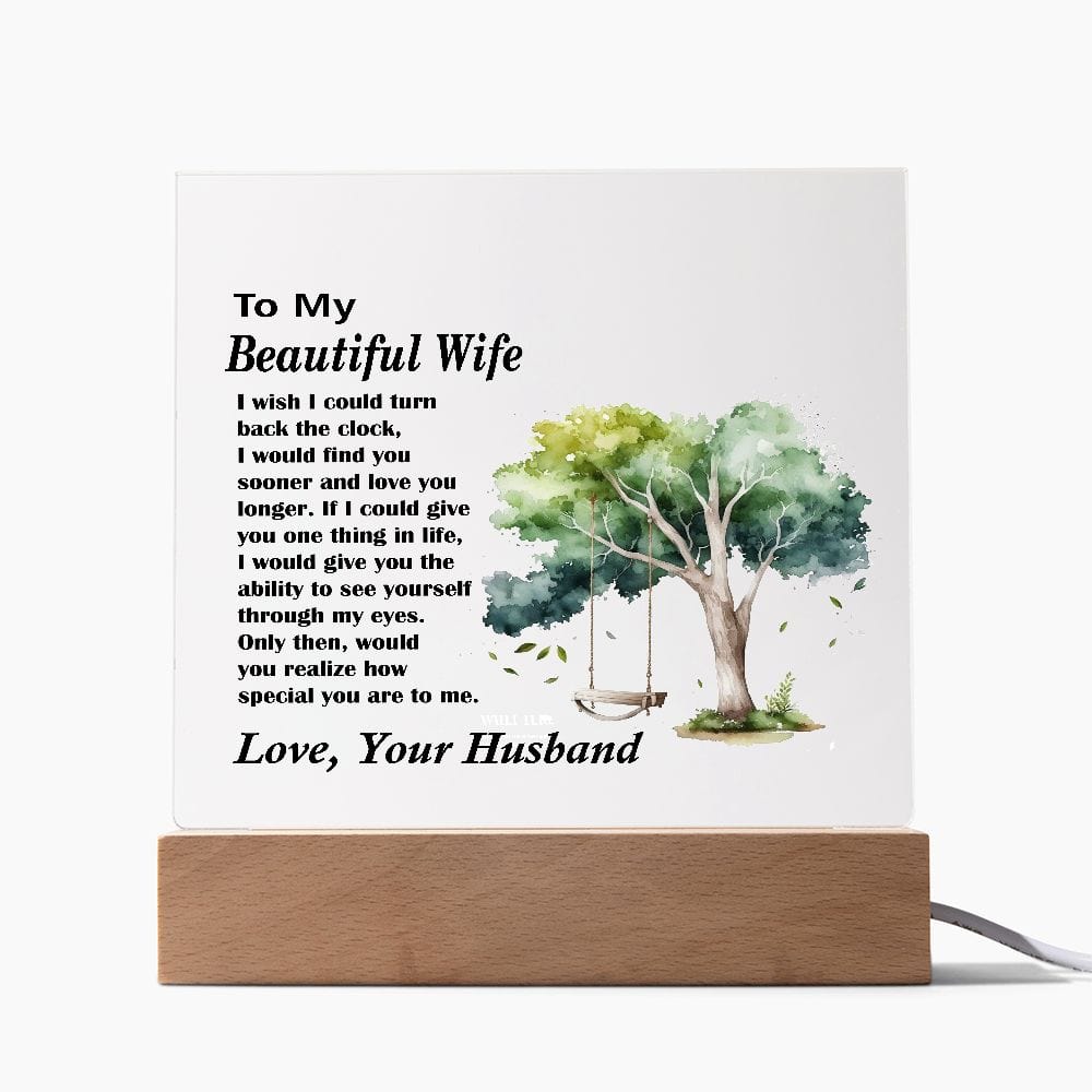 Square Acrylic Plaque, Beautiful Gift for Wife, Best Gift for Wife,
