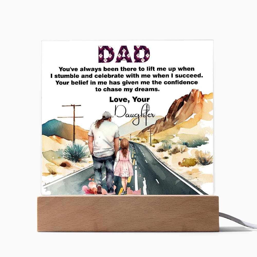 Dad’s Gift, Dad’s Birthday Gift, Amazing Gift for Dad, Dad Square Acrylic Plaque Gift For Dad