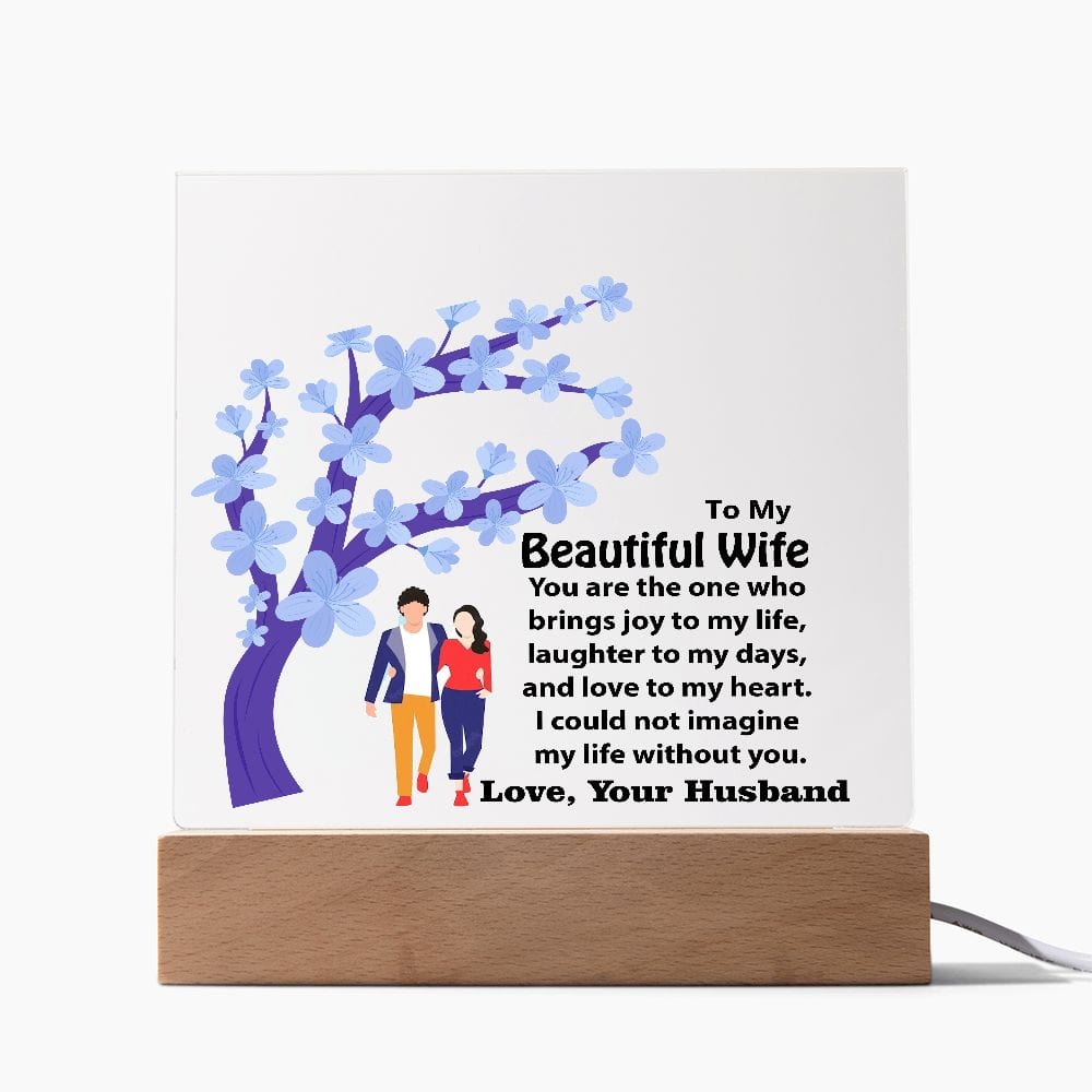 Square Acrylic Plaque Gift, Beautiful Gift For Wife