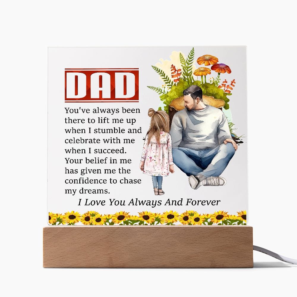 Square Acrylic Plaque, Gift for Dad, Unique Gift For Dad