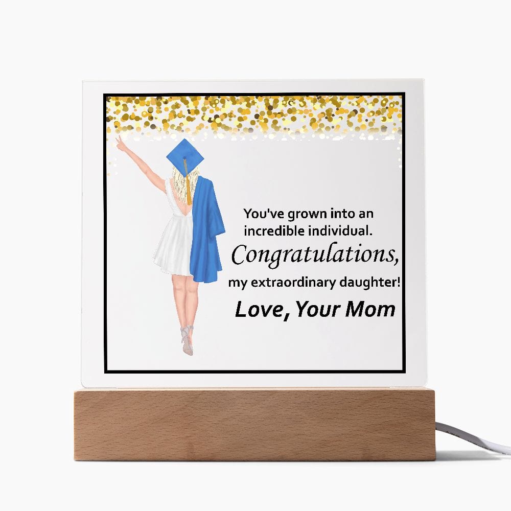 Square Acrylic Plaque! Gift, Graduation Gift for Bonus Daughter, Amazing Gift For Bonus Daughter,