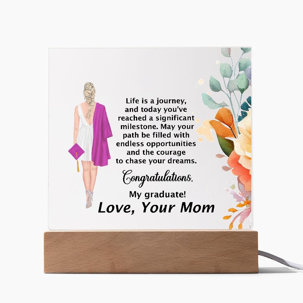 Square Acrylic Plaque Gift, Amazing Gift for Daughter, Graduation Gift