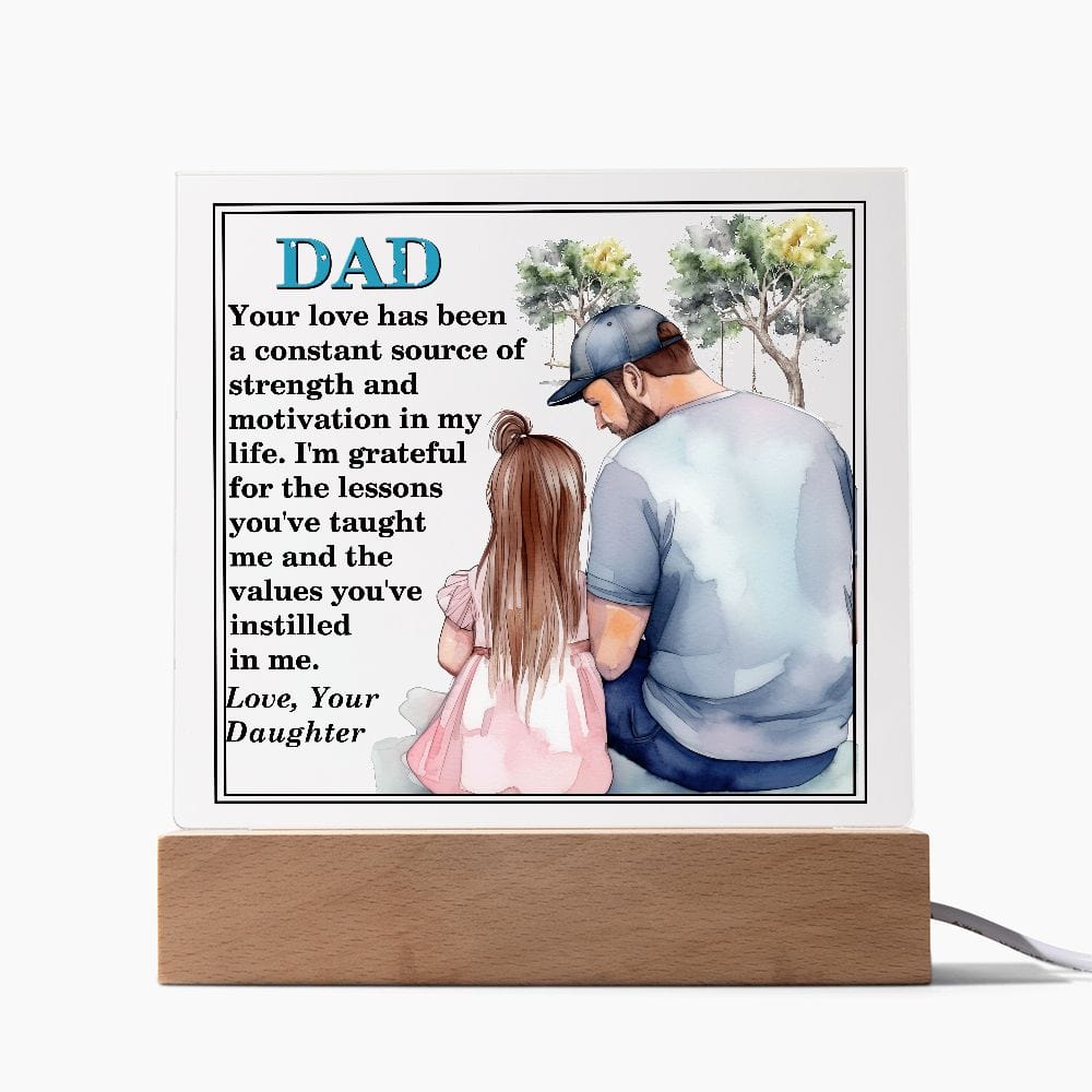 Square Acrylic Plaque, Unique Gift for Dad, Amazing Gift For Dad