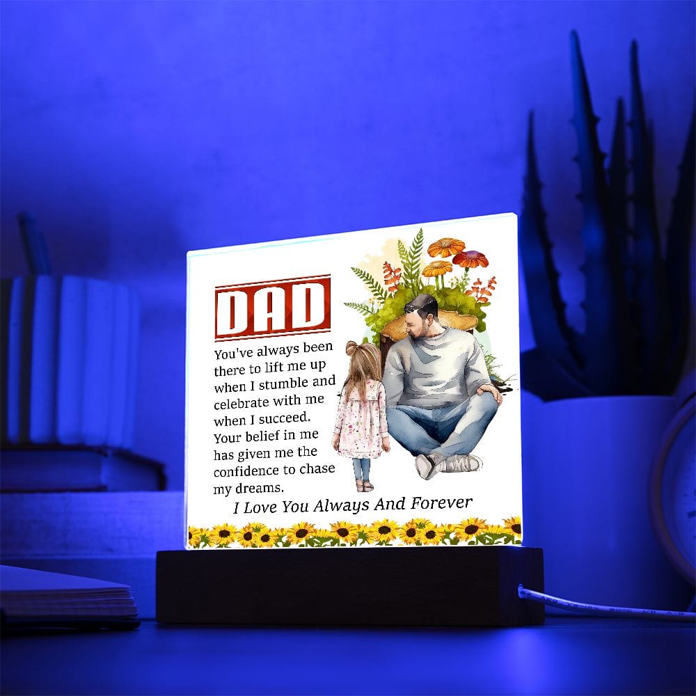 Square Acrylic Plaque, Gift for Dad, Unique Gift For Dad
