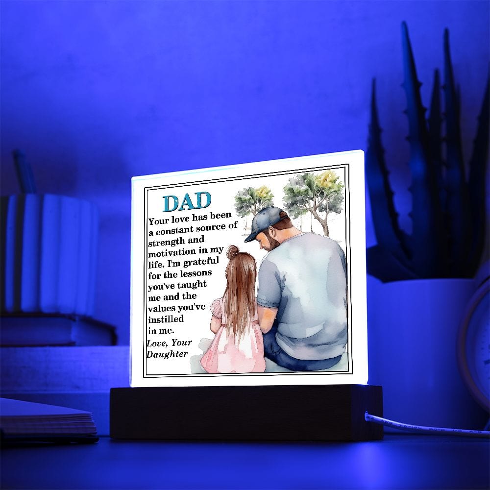 Square Acrylic Plaque, Unique Gift for Dad, Amazing Gift For Dad
