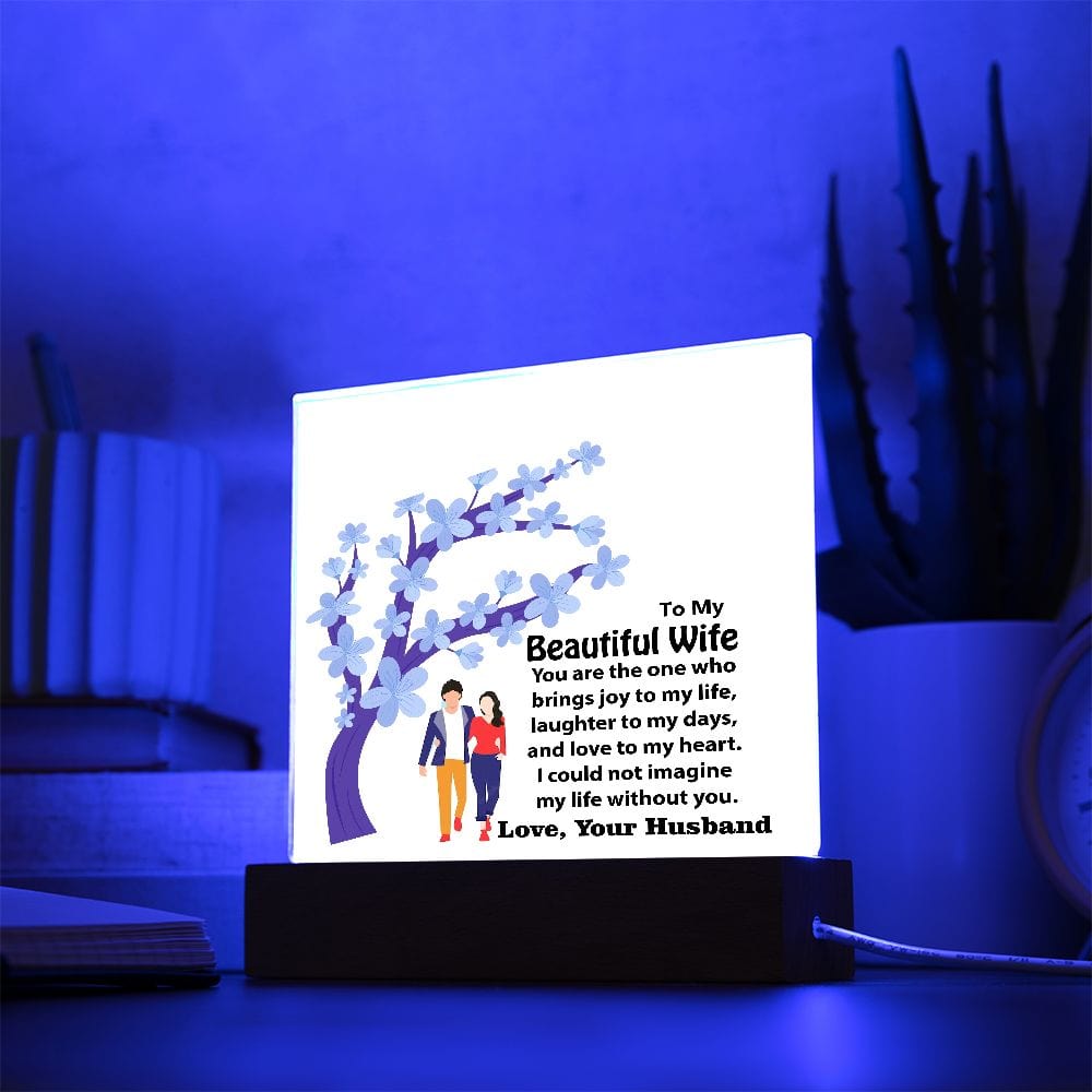 Square Acrylic Plaque Gift, Beautiful Gift For Wife