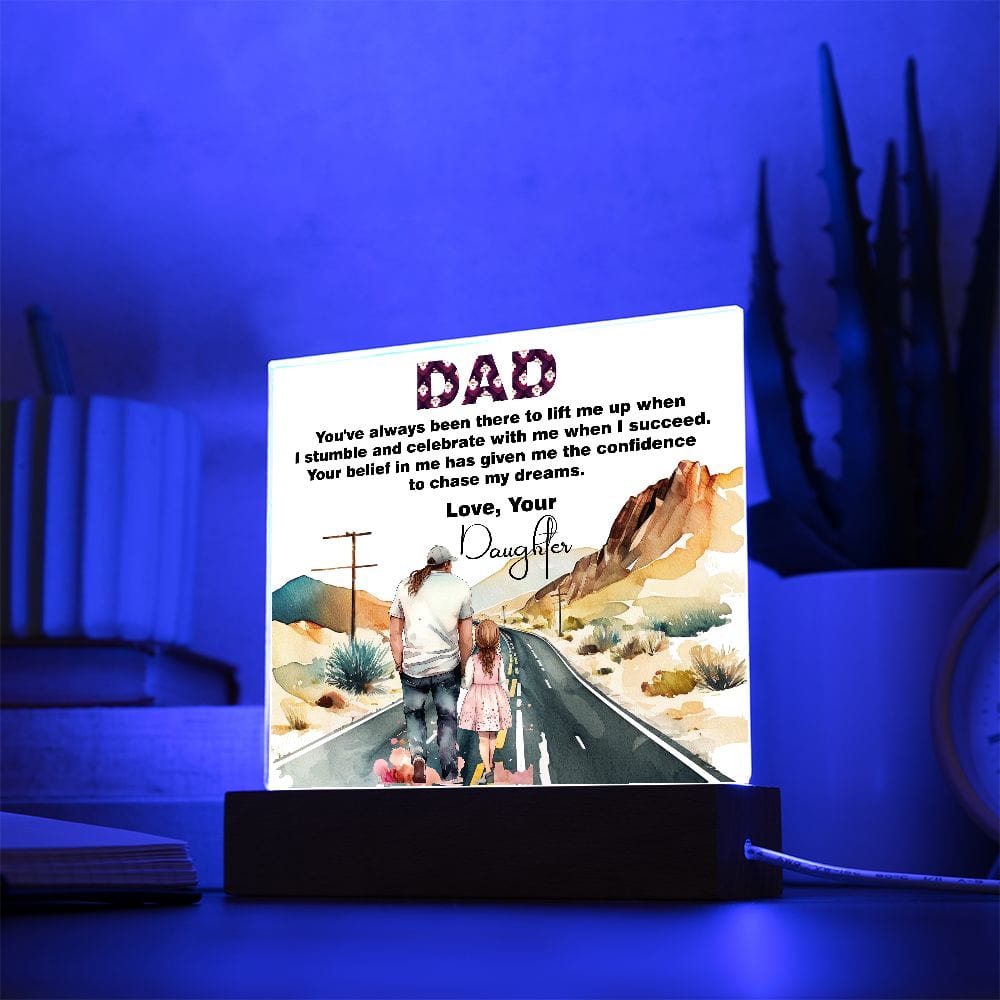 Dad’s Gift, Dad’s Birthday Gift, Amazing Gift for Dad, Dad Square Acrylic Plaque Gift For Dad