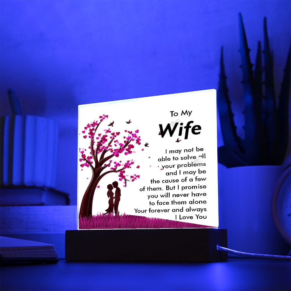 Amazing Gift for Wife, Square Acrylic Plaque Gift for Wife,