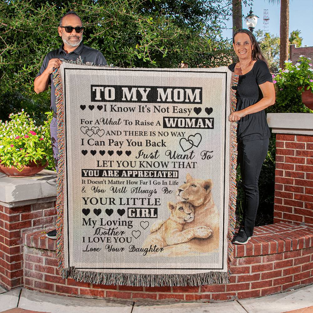 Excellent Blanket Gift For Mom. Best Gift For Mom, Heirloom Woven Blanket Gift For Mom