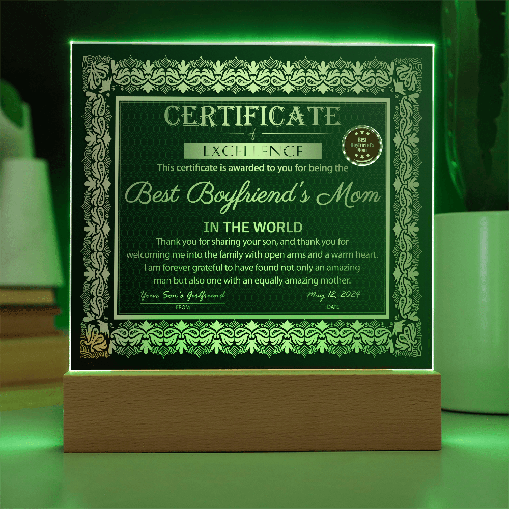 Boyfriend_s Mom certificate of excellence-Acrylic.