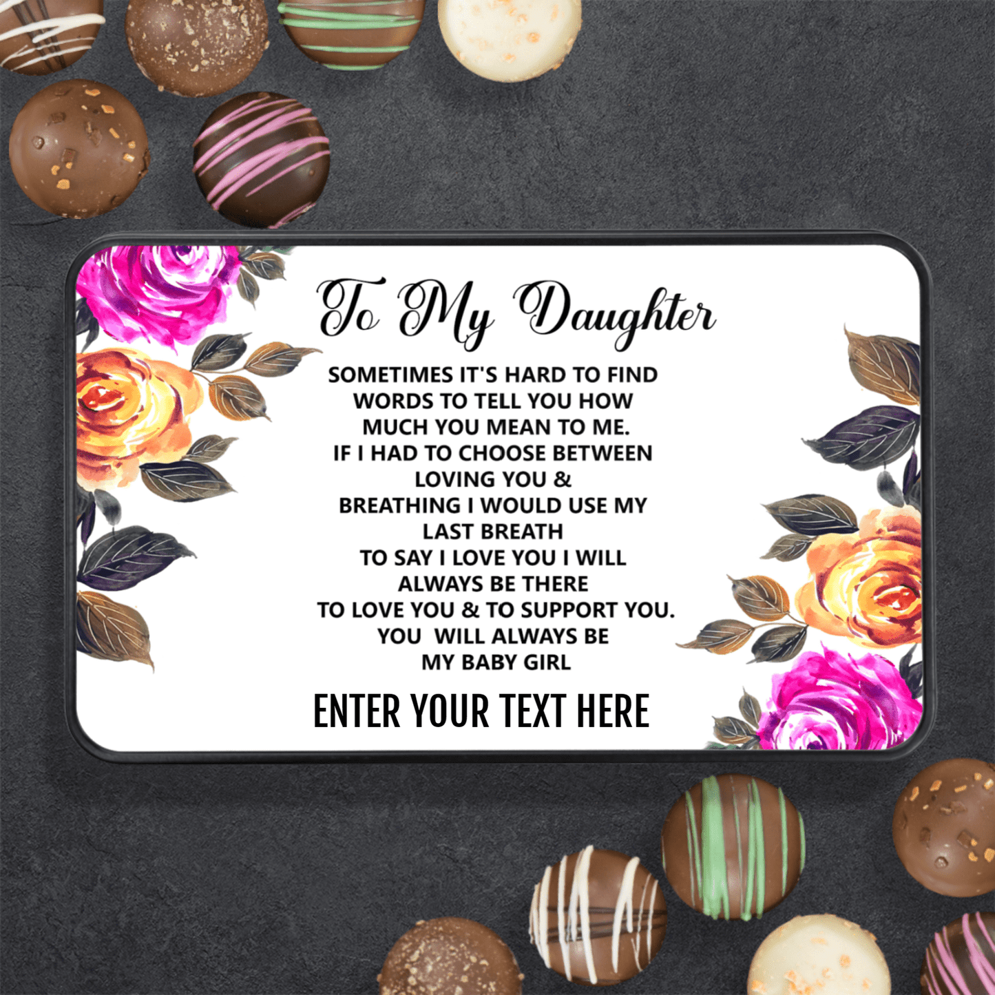 Milk Chocolate Truffle Personalized Gift Ideas for Daughter, Amazing Gift for Daughter