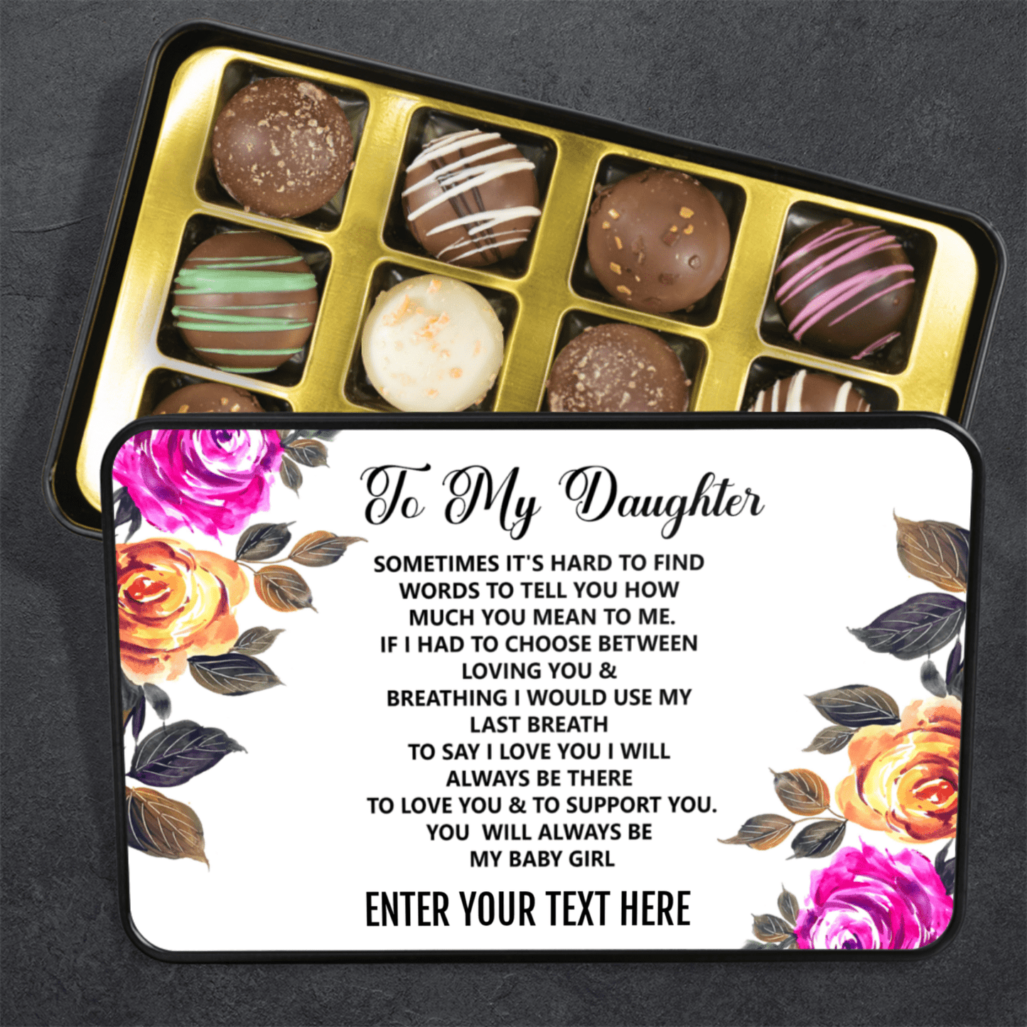 Milk Chocolate Truffle Personalized Gift Ideas for Daughter, Amazing Gift for Daughter