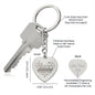 World Best Granddad Funny Family Grandad saying, Engraved Heart Keychain