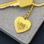 Love Soulmate, Beautiful Engraved Heart Keychain For Soulmate