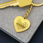 World Best Granddad Funny Family Grandad saying, Engraved Heart Keychain