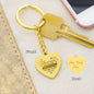 World Best Granddad Funny Family Grandad saying, Engraved Heart Keychain