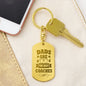 Dads Are the Best Coaches, Engraved Dog Tag Keychain, Best Gift For Dad
