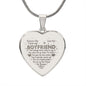 Engraved Heart Necklace Best Gift For Boyfriend, Unique Gift, Special Gift For Boy friend