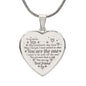 Engraved Heart Necklace Gift For Sweet Wife, Anniversary Gift, Birthday Gift, Best Gift For Wife