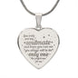 Engraved Heart Necklace Amazing Gift For Soulmate, Best Gift For Her