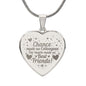 Amazing Gift for Best Friends, Engraved Heart Necklace